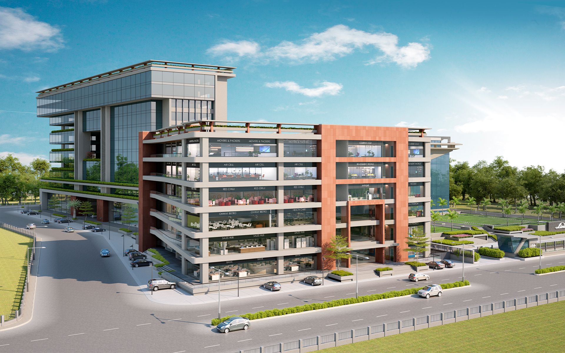 Raj Industries project site — Nilamber Corporate Park